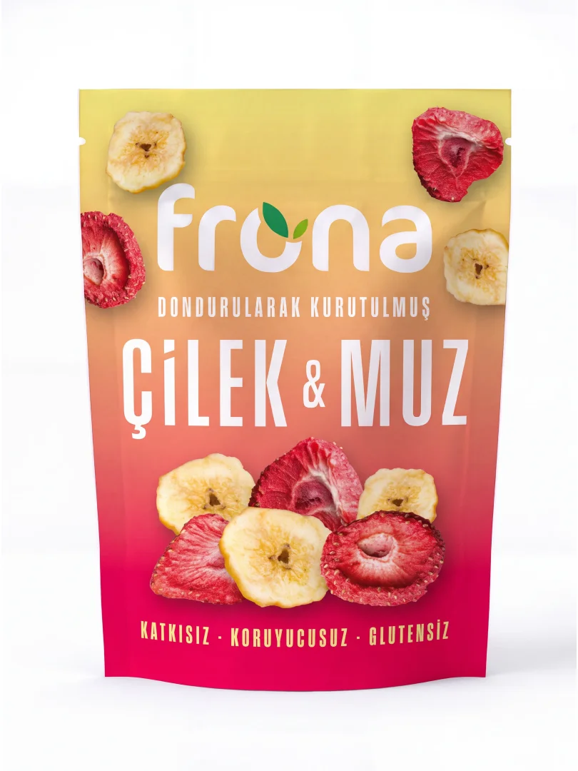 Dondurularak Kurutulmuş Çilek & Muz 5 Gr